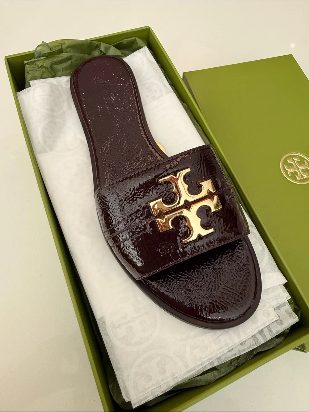 Tory‎ Burch Everly Slide Sandals, Agnello Size 7.5 LAST PAIR